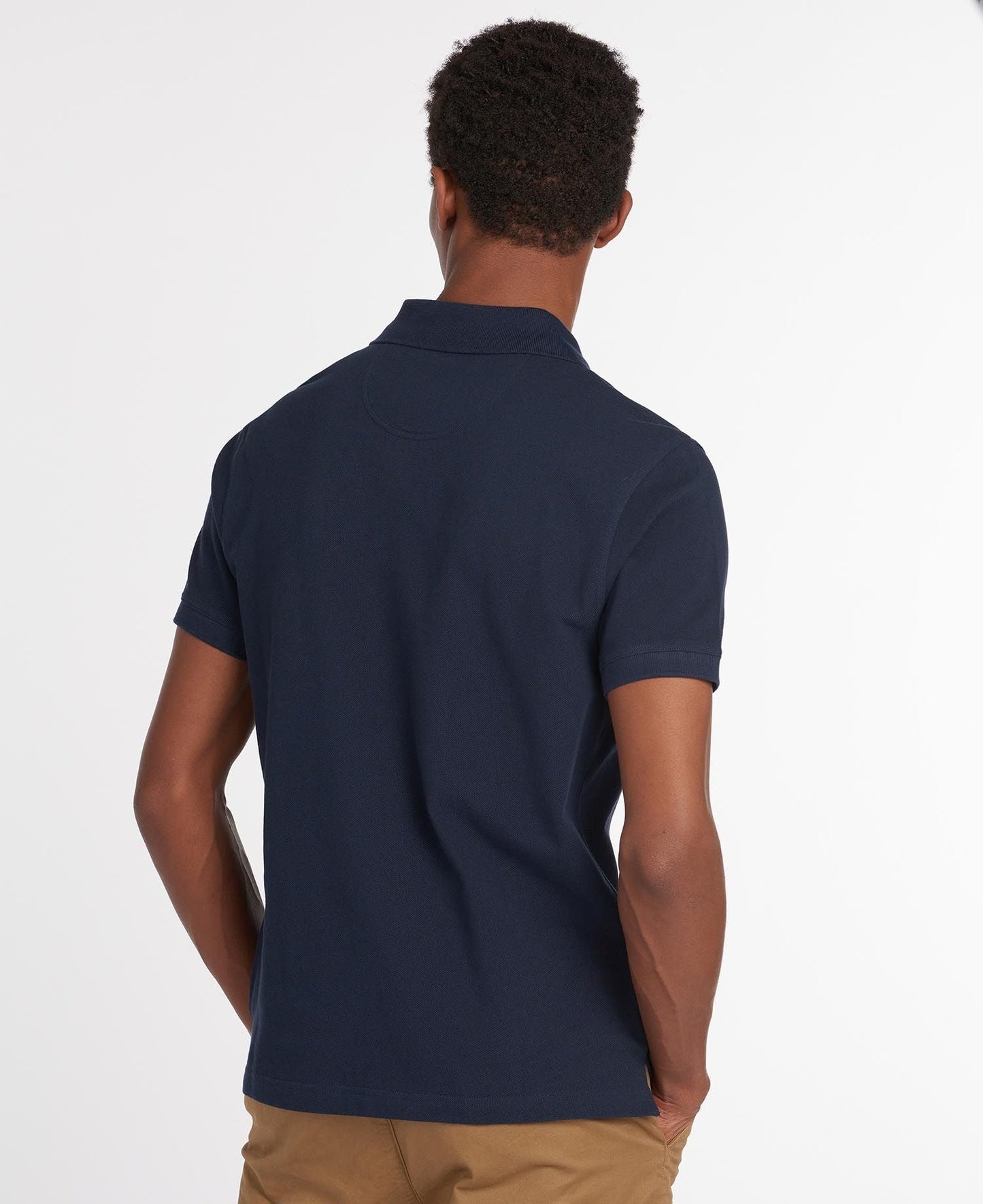 Tartan Pique Polo  - New Navy