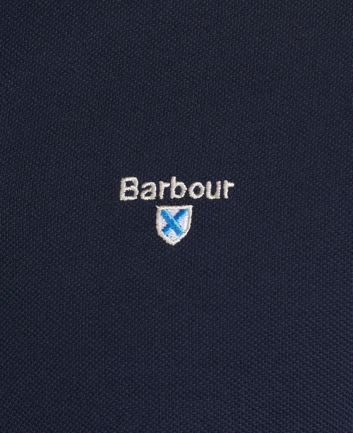 Tartan Pique Polo  - New Navy