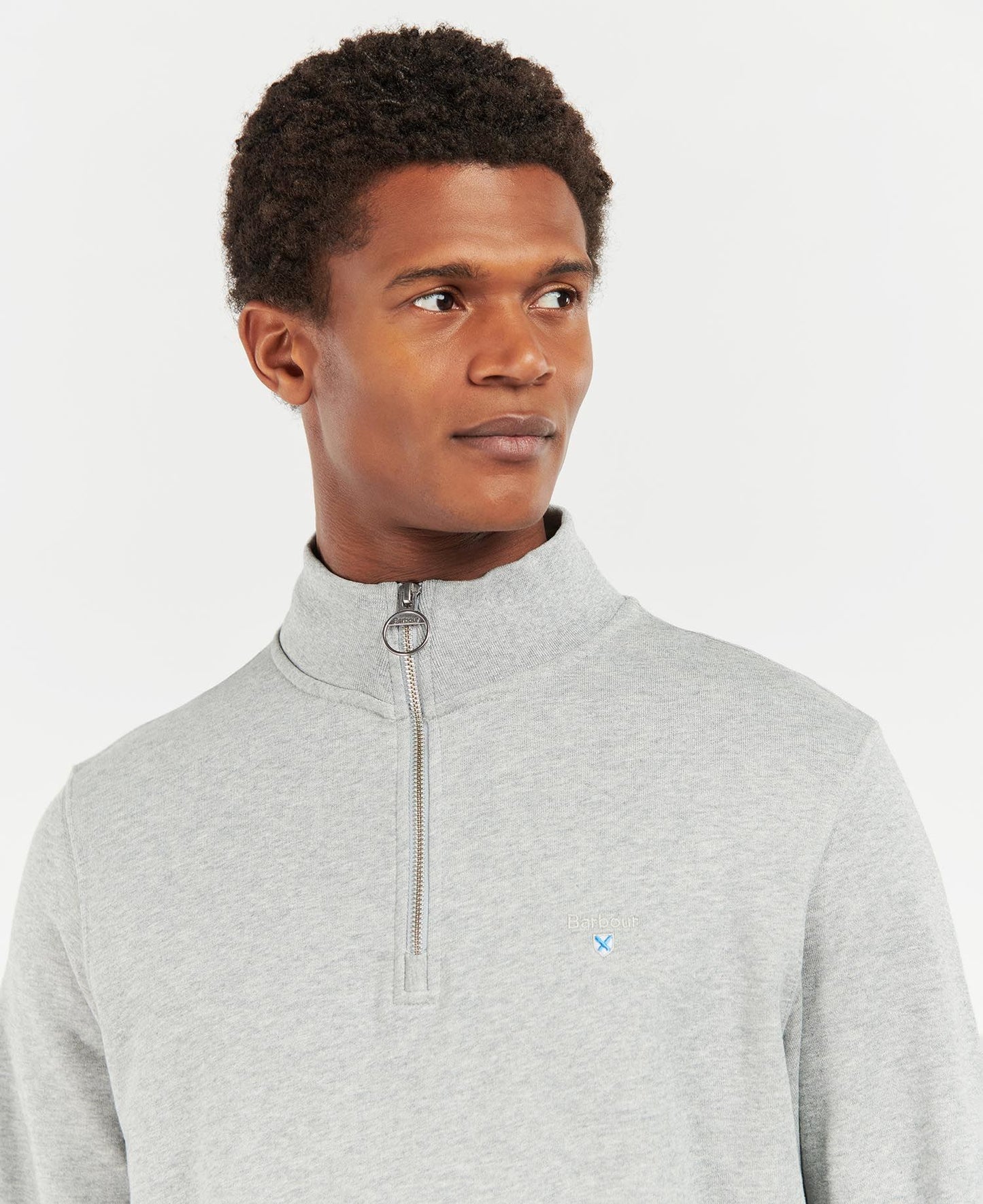 Rothley Half Zip Sweatshirt - Grey Marl