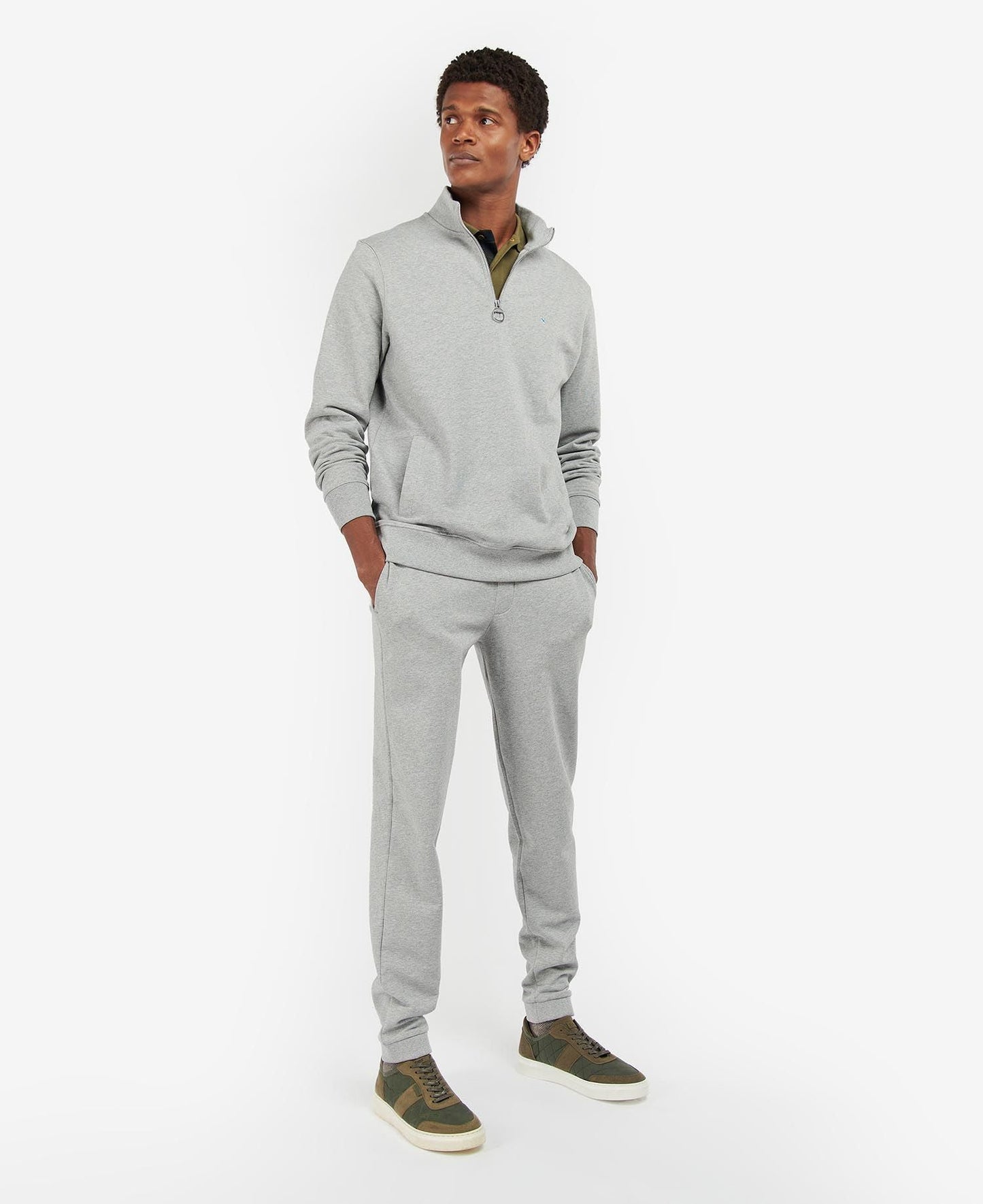 Rothley Half Zip Sweatshirt - Grey Marl