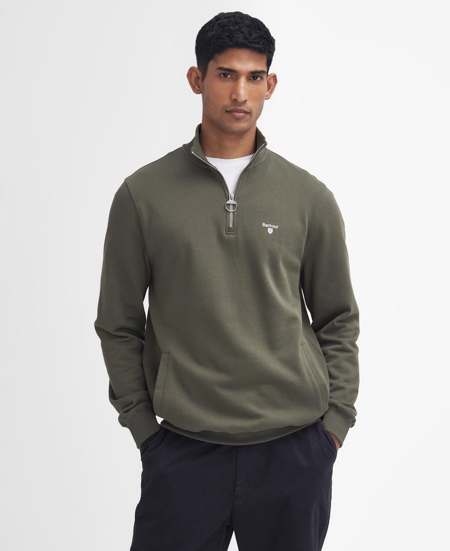 Beckhill Half-Zip Sweatshirt - Mid Olive