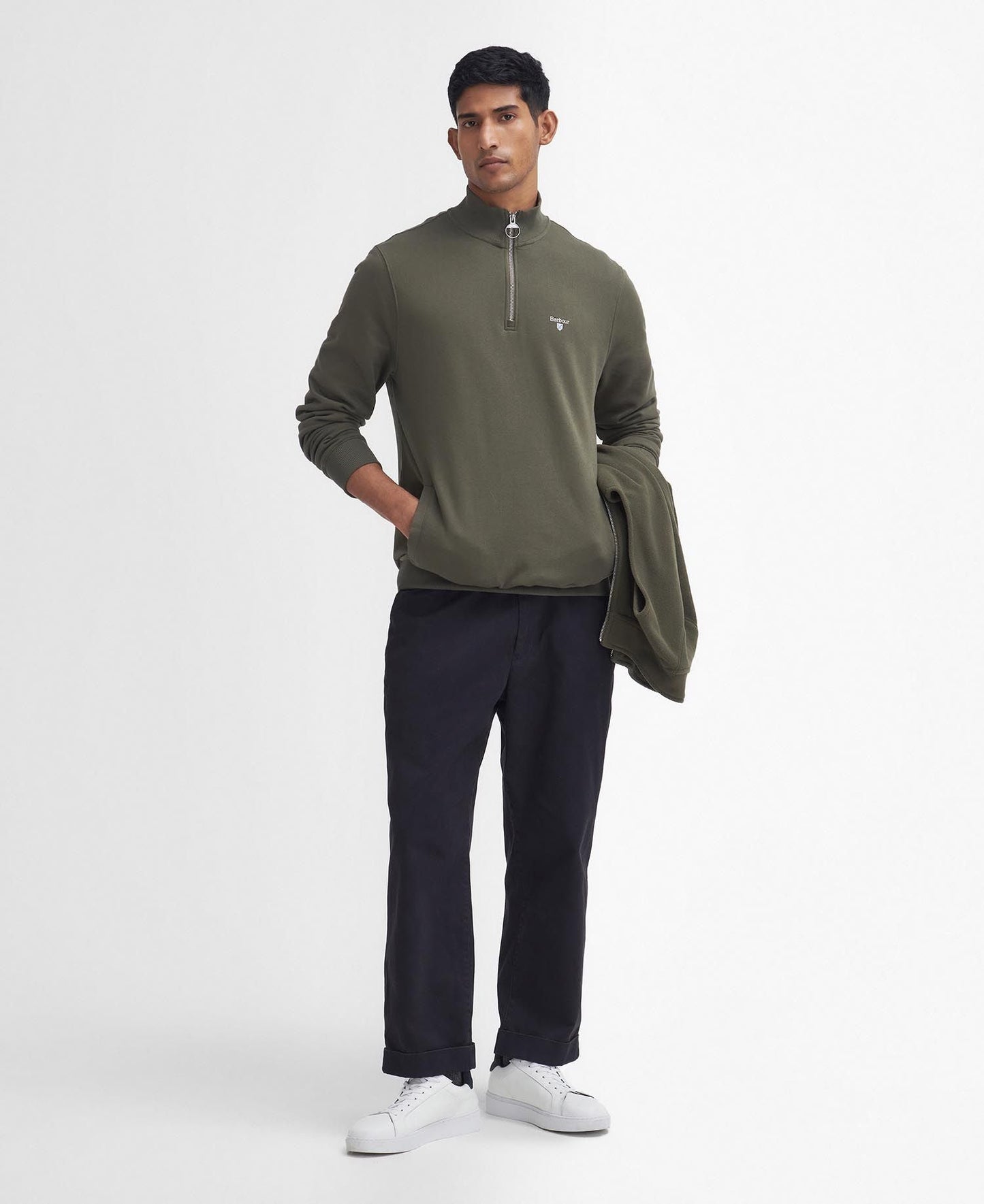 Beckhill Half-Zip Sweatshirt - Mid Olive