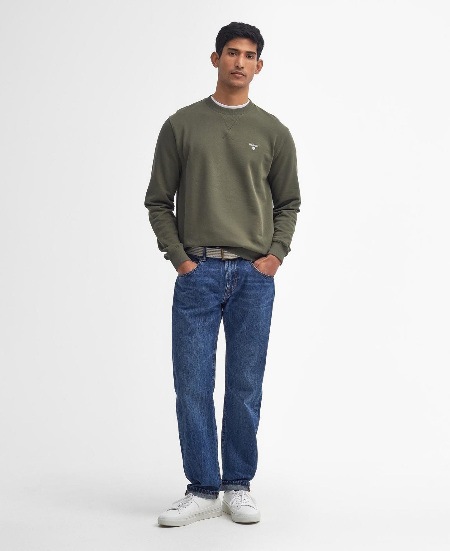 Beckhill Crew Neck Sweatshirt - Mid Olive