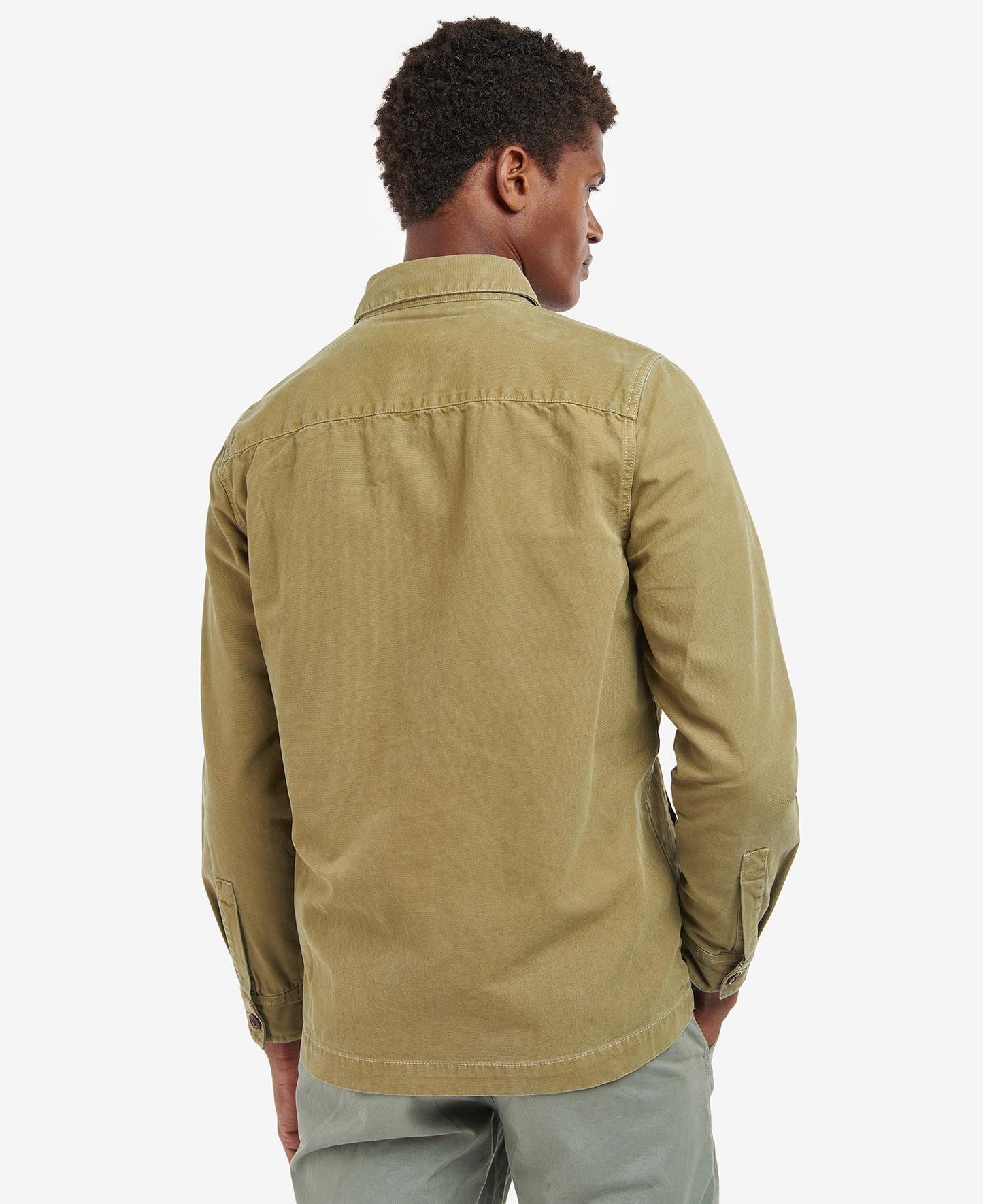 Washed Cotton Overshirt - Bleached Olive