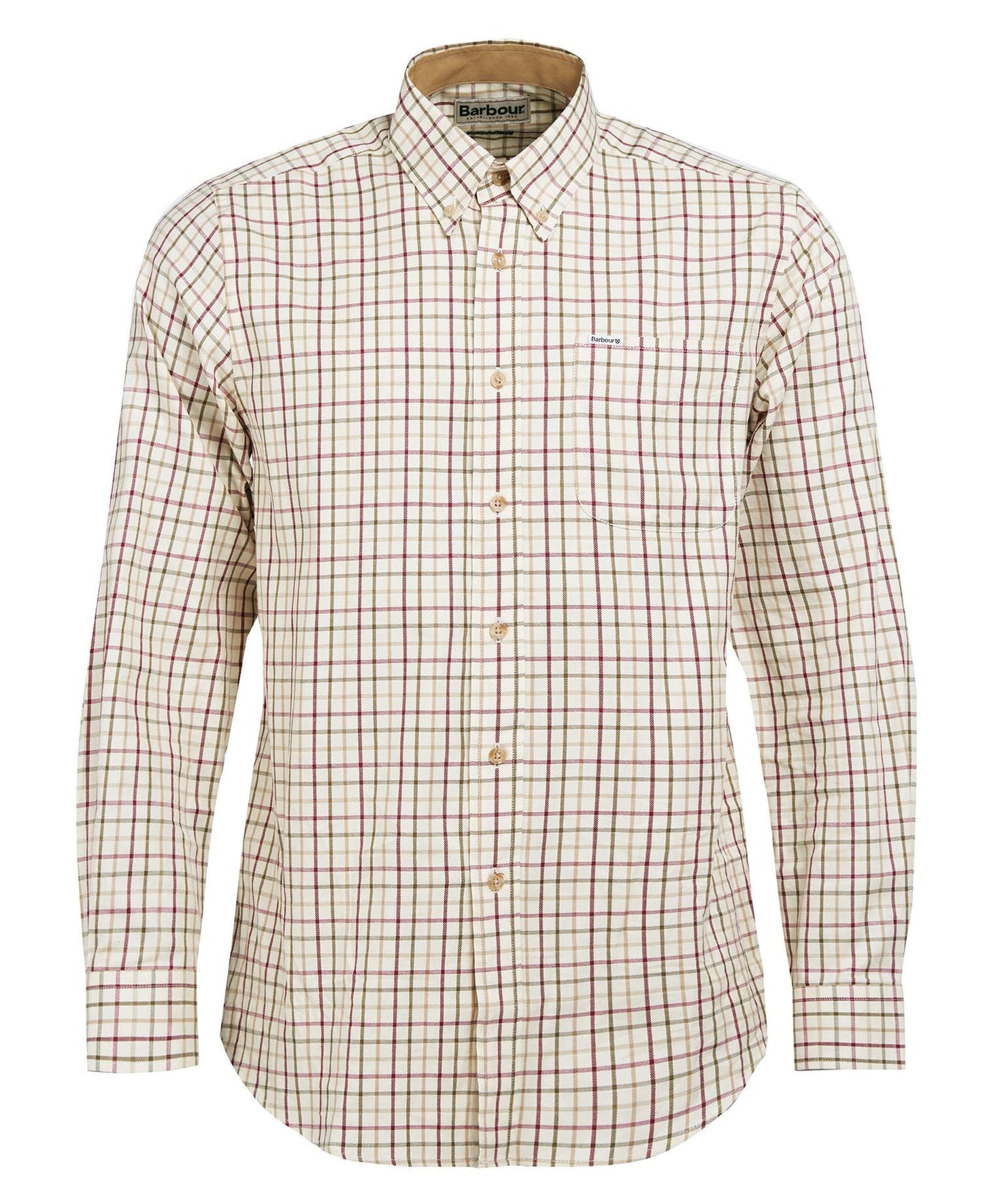 Sporting Tattersall Regular Shirt - Red/Khaki