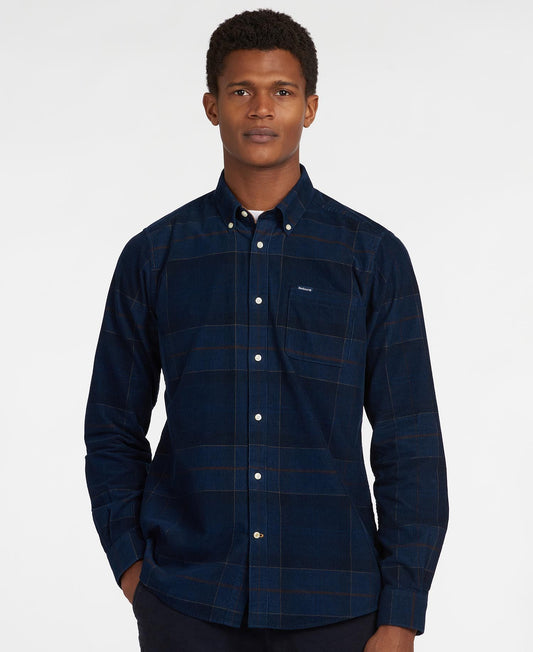 Blair Tailored Tartan Cord Shirt - Midnight Tartan