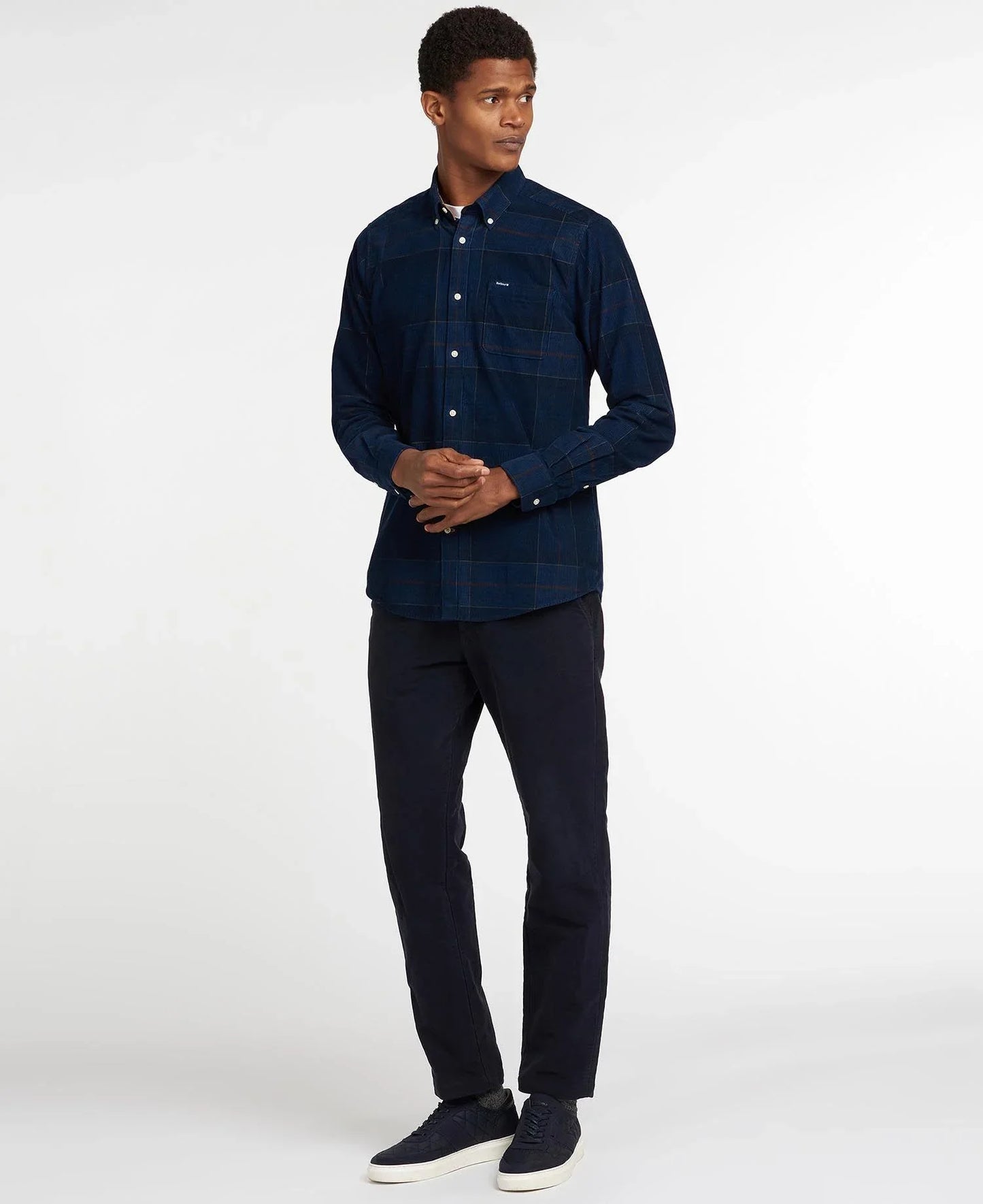 Blair Tailored Tartan Cord Shirt - Midnight Tartan