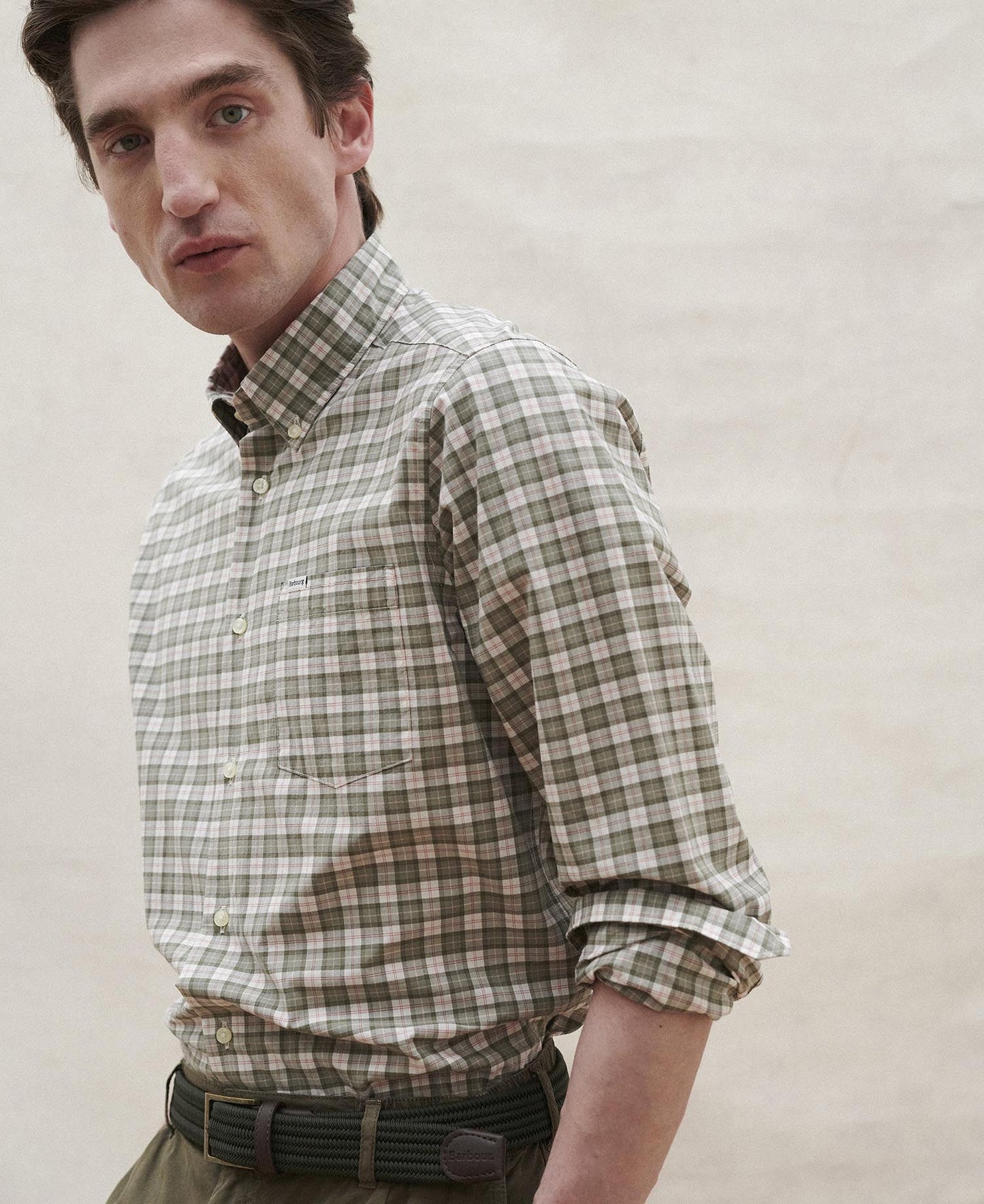 Lomond Tailored Shirt - Glenmore Olive Tartan