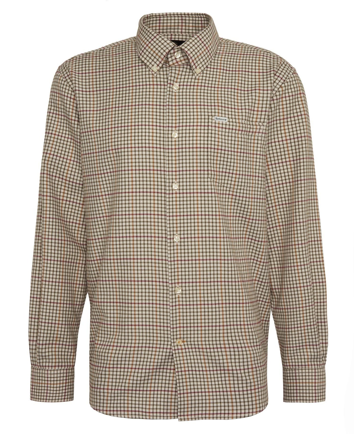 Henderson Regular Thermo Weave Checked Shirt - Ecru