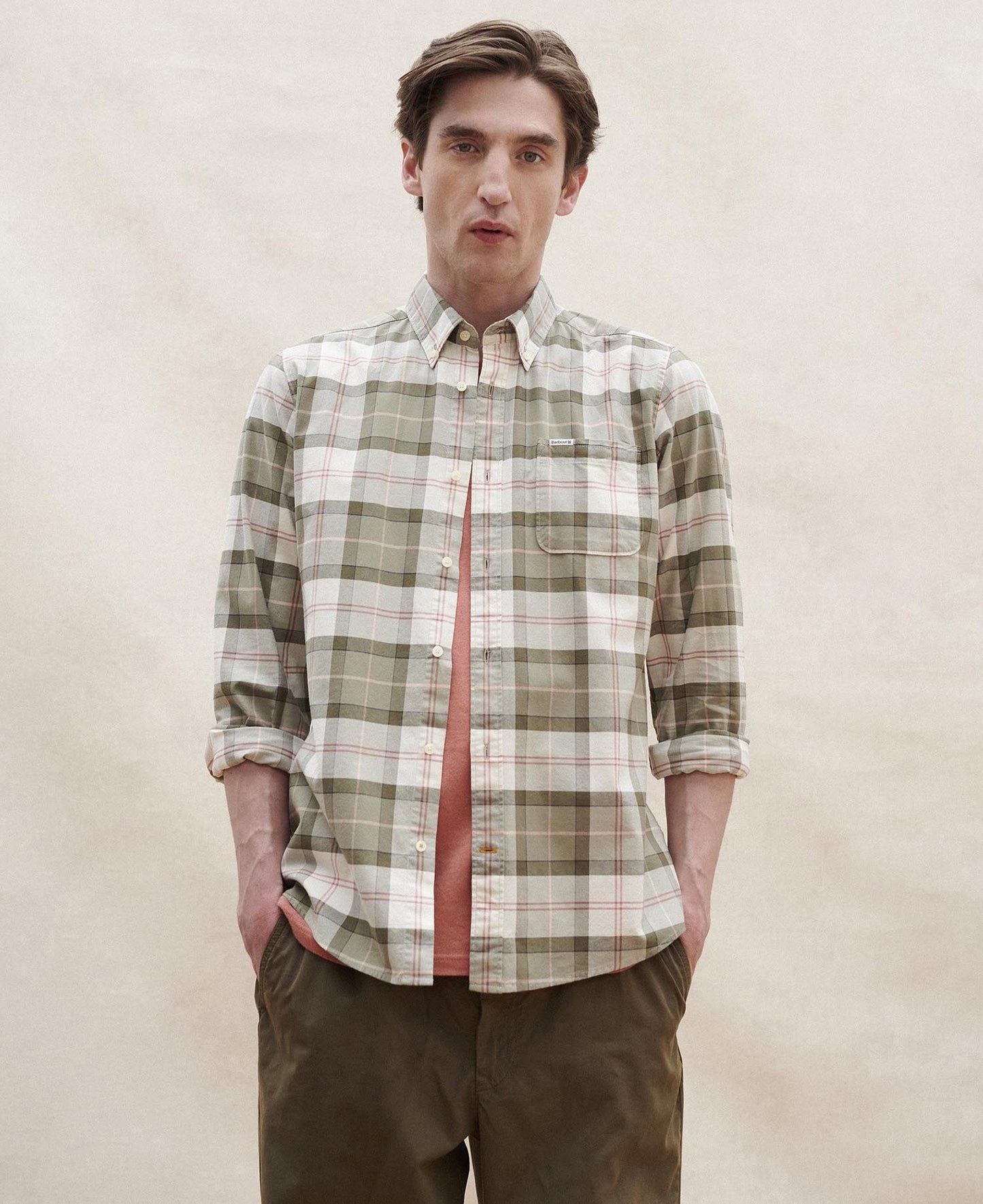 Lewis Tailored Shirt - Glenmore Olive Tartan