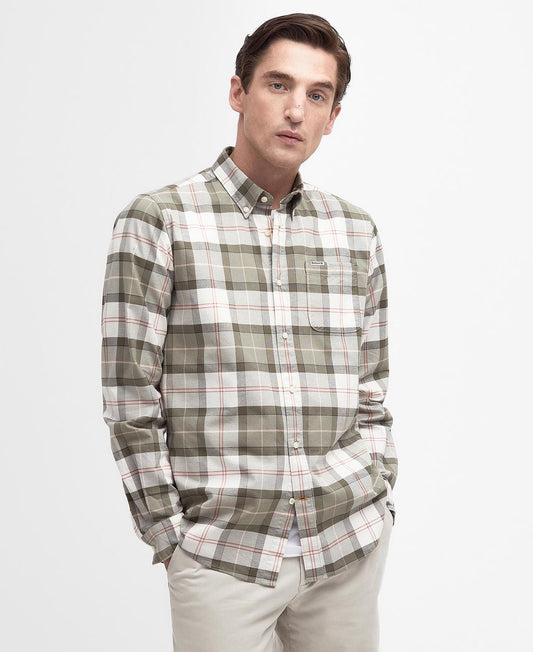 Lewis Tailored Shirt - Glenmore Olive Tartan