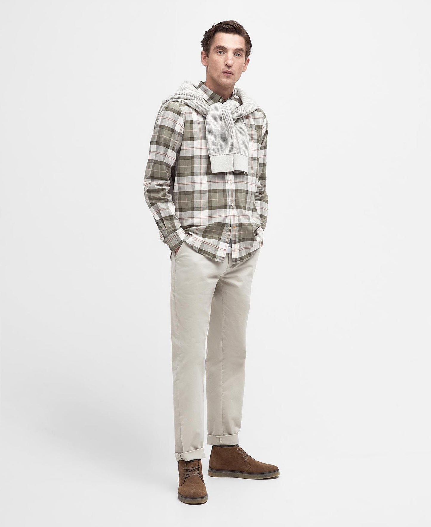 Lewis Tailored Shirt - Glenmore Olive Tartan