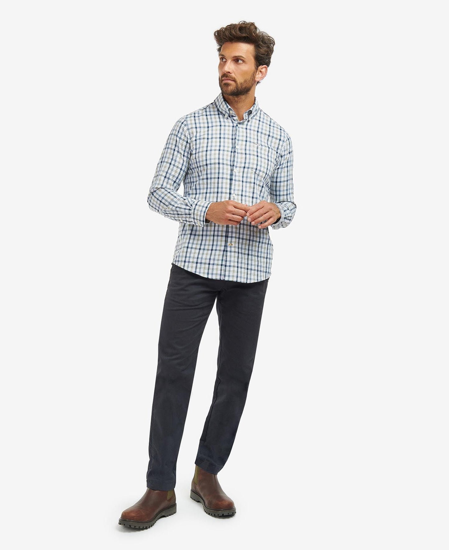 Men's Hallhill Checked Shirt - Sandstone