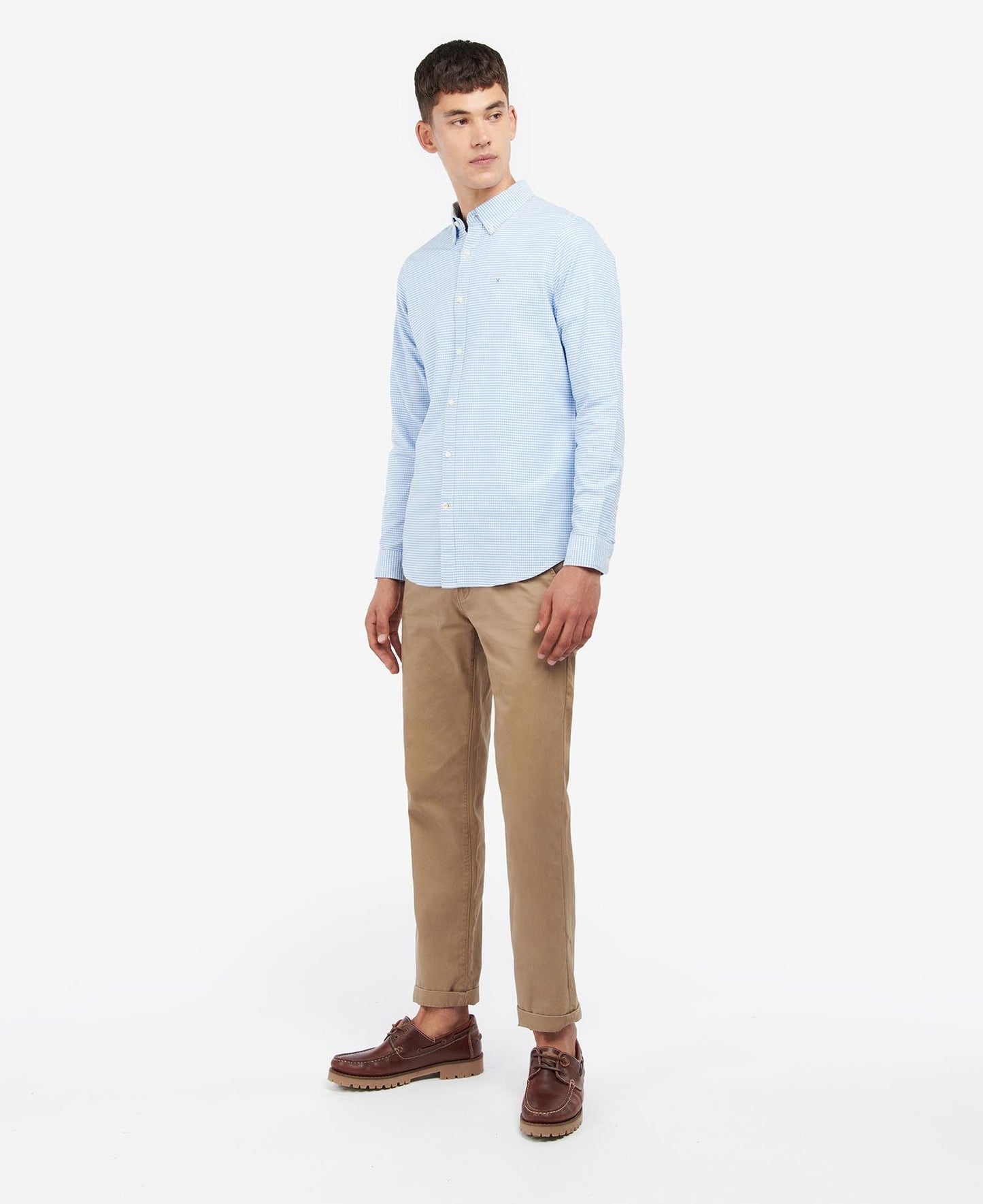 Men's Gingham Oxtown Tailored Shirt - Sky Blue