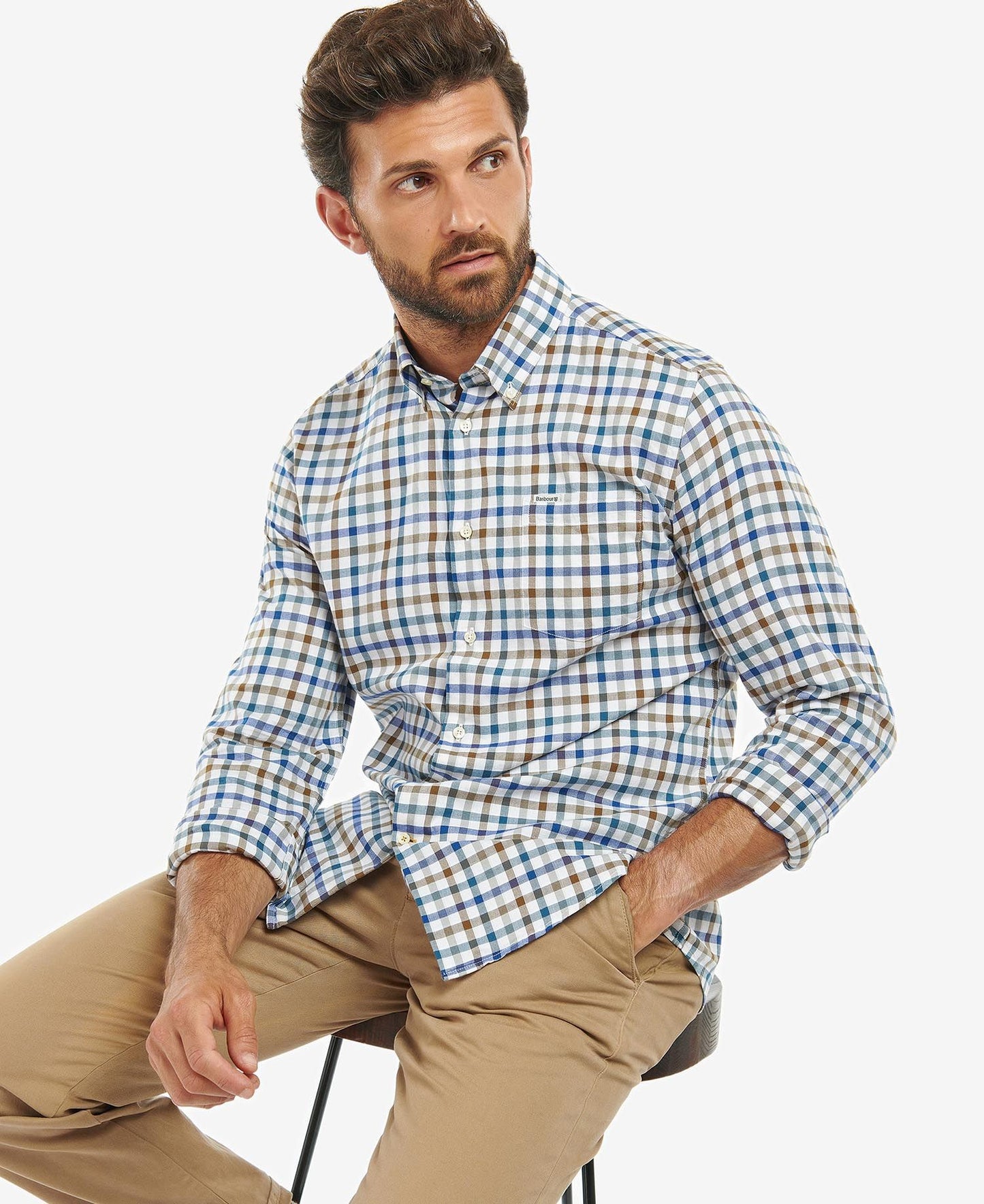 Men's Fawdon Tailored Fit Shirt - Stone