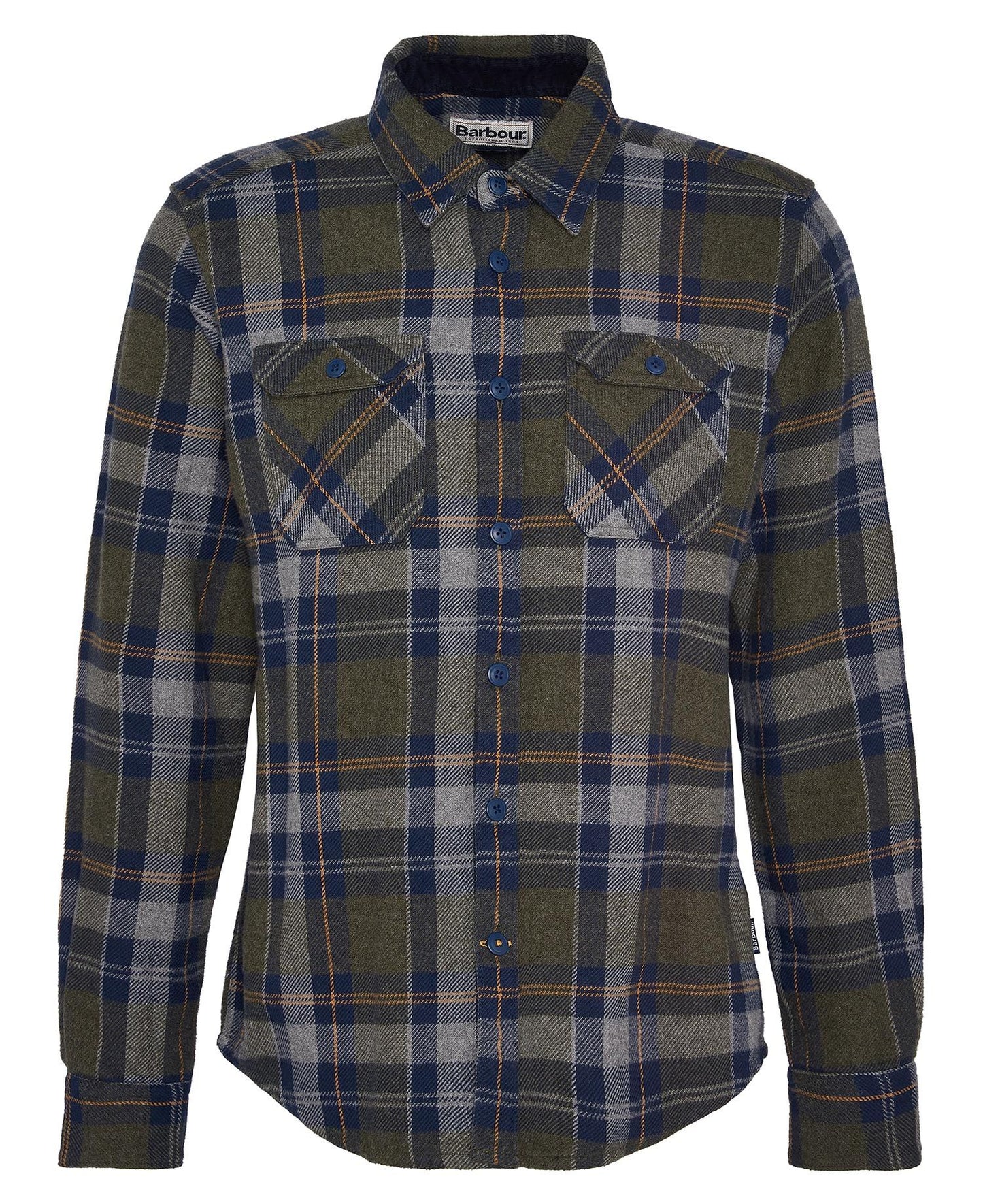 Snowcap Tailored Long-Sleeved Shirt - Olive Marl