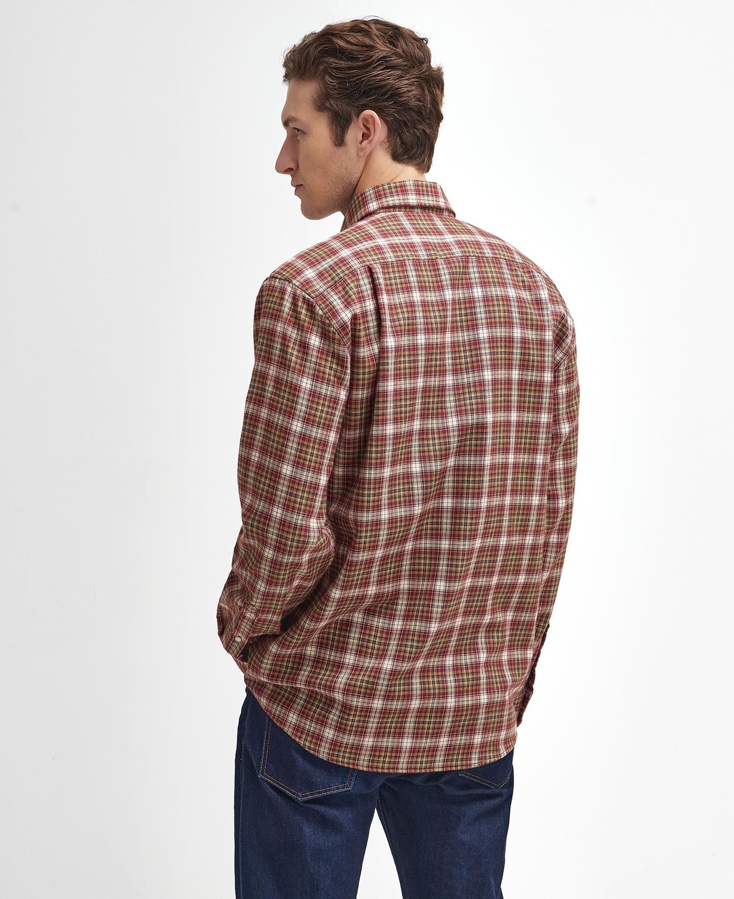 Penrice Regular Long-Sleeved Shirt - Merlot Marl