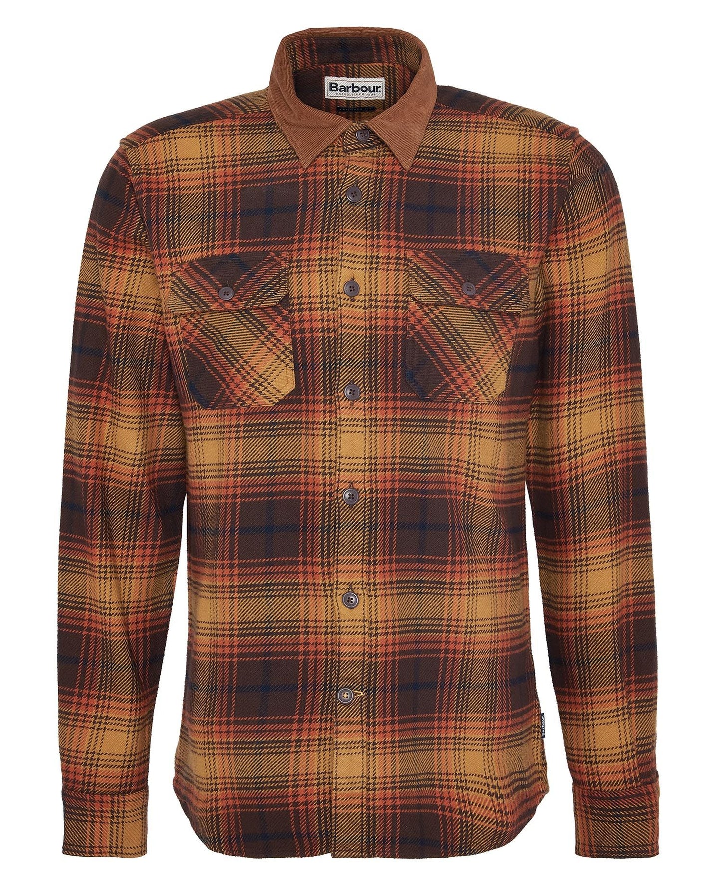 Nevis Tailored Long-Sleeved Shirt - Brown