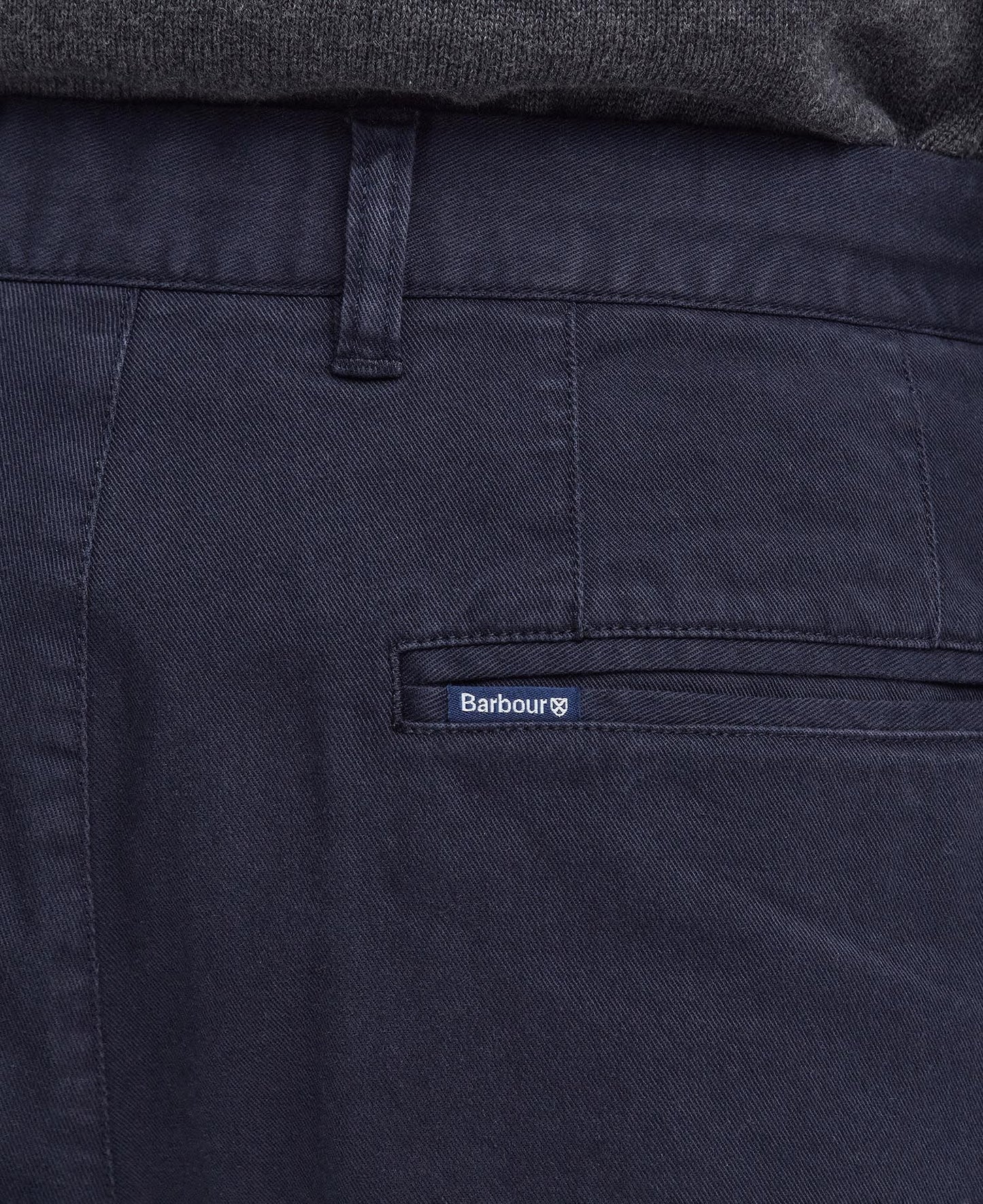 Washed Stretch Twill Tailored Fit Trouser - Dark Navy