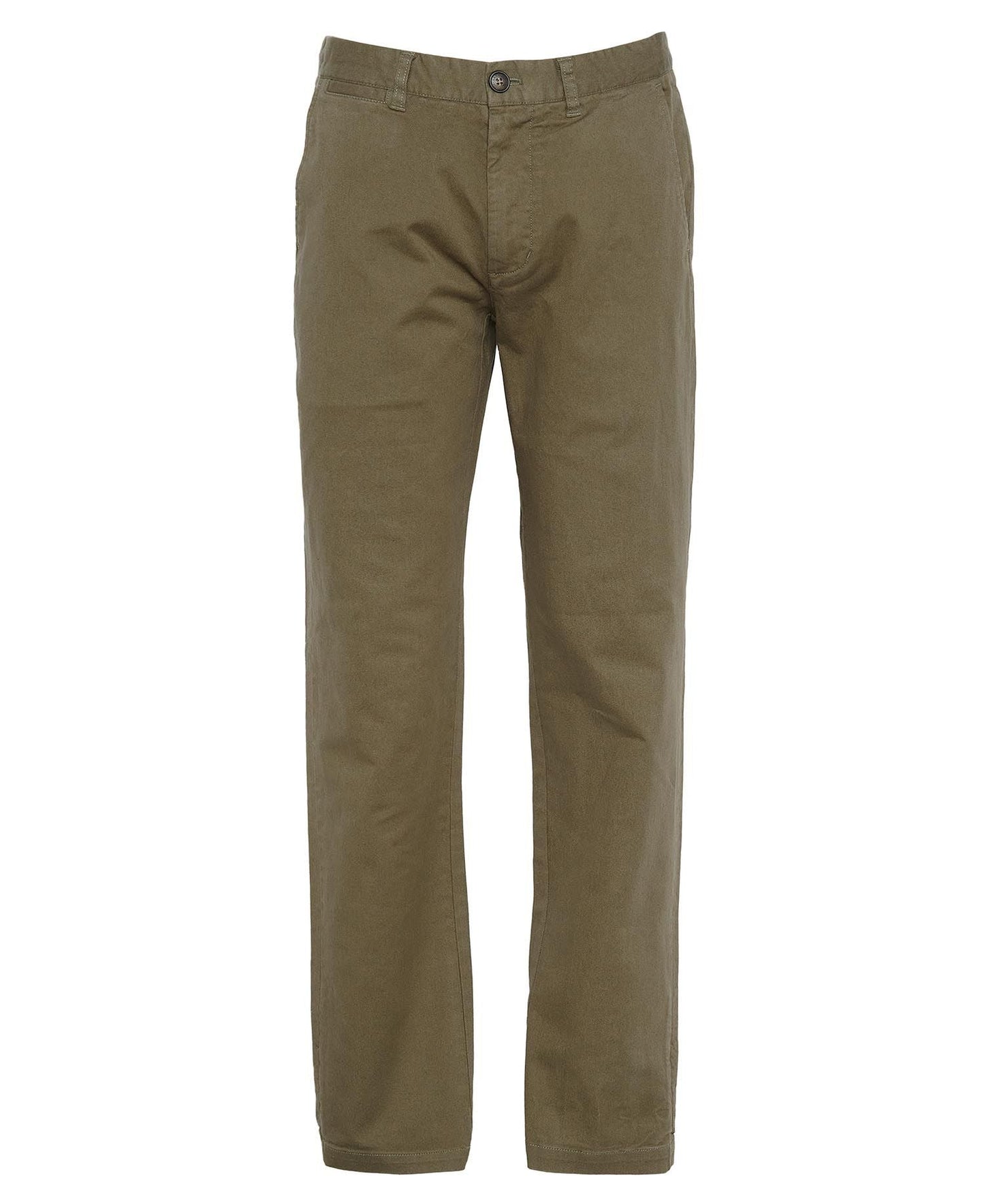 Washed Stretch Twill Tailored Fit Trouser - Olive