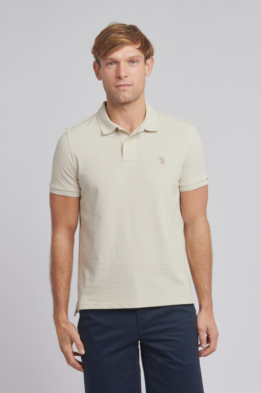 Mens Pique Polo Shirt in French Oak