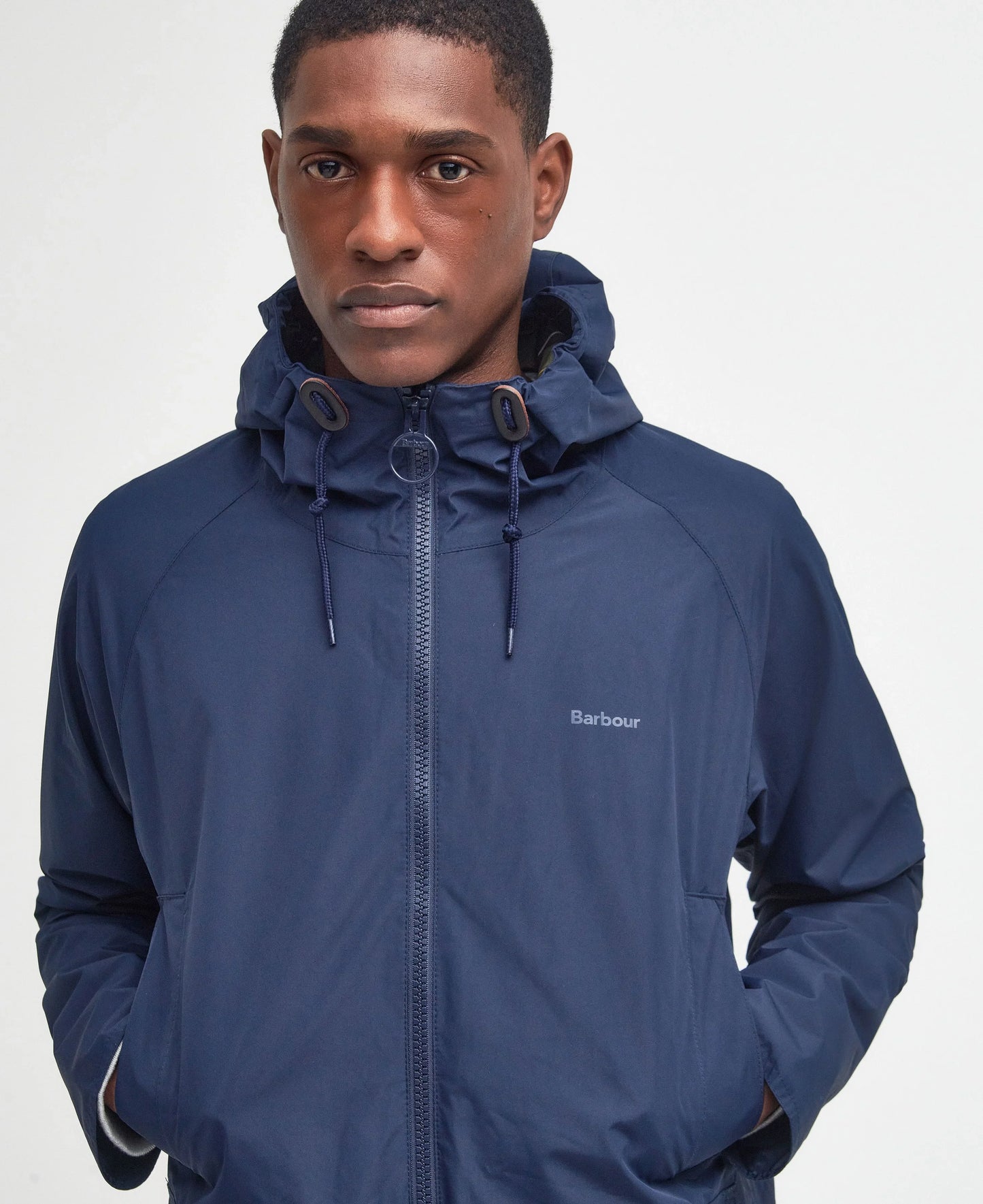 Hooded Domus Waterproof Jacket - Navy/Classic