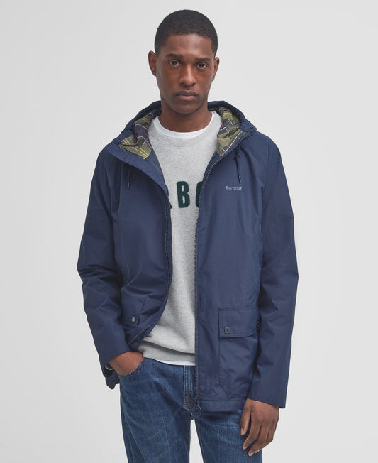 Hooded Domus Waterproof Jacket - Navy/Classic