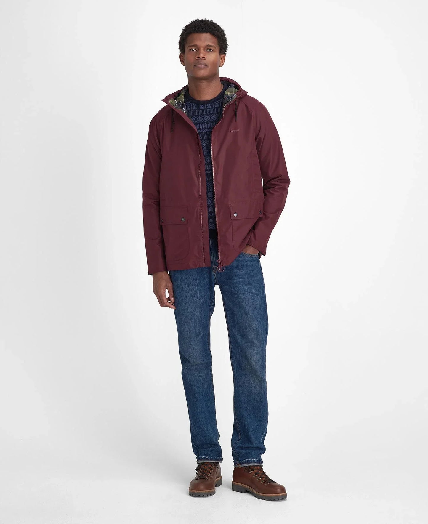 Hooded Domus Waterproof Jacket - Bordeaux