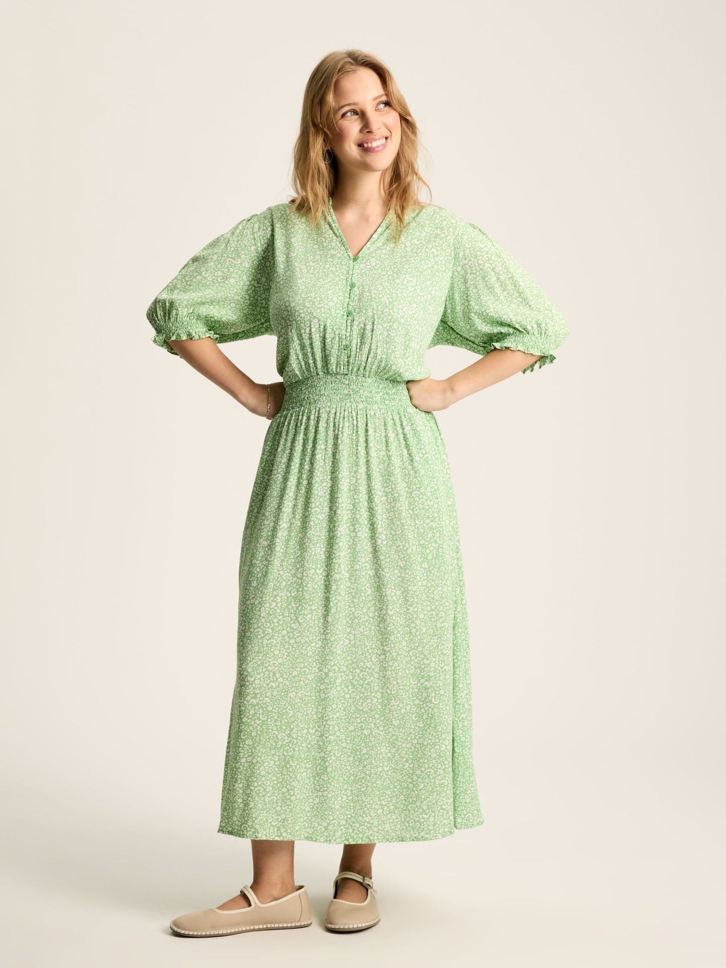 Laurie Green Viscose Midi Dress