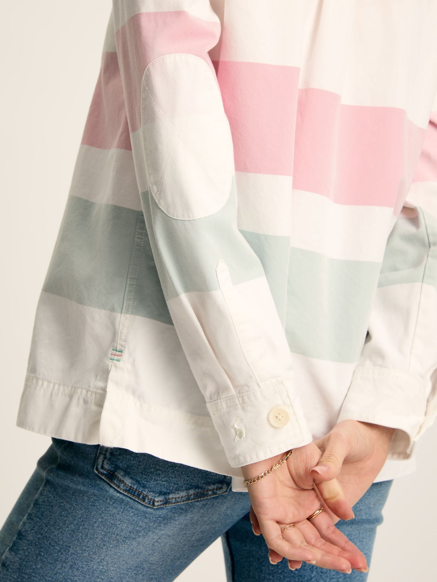 Brinley Chalk White Cotton Deck Shirt