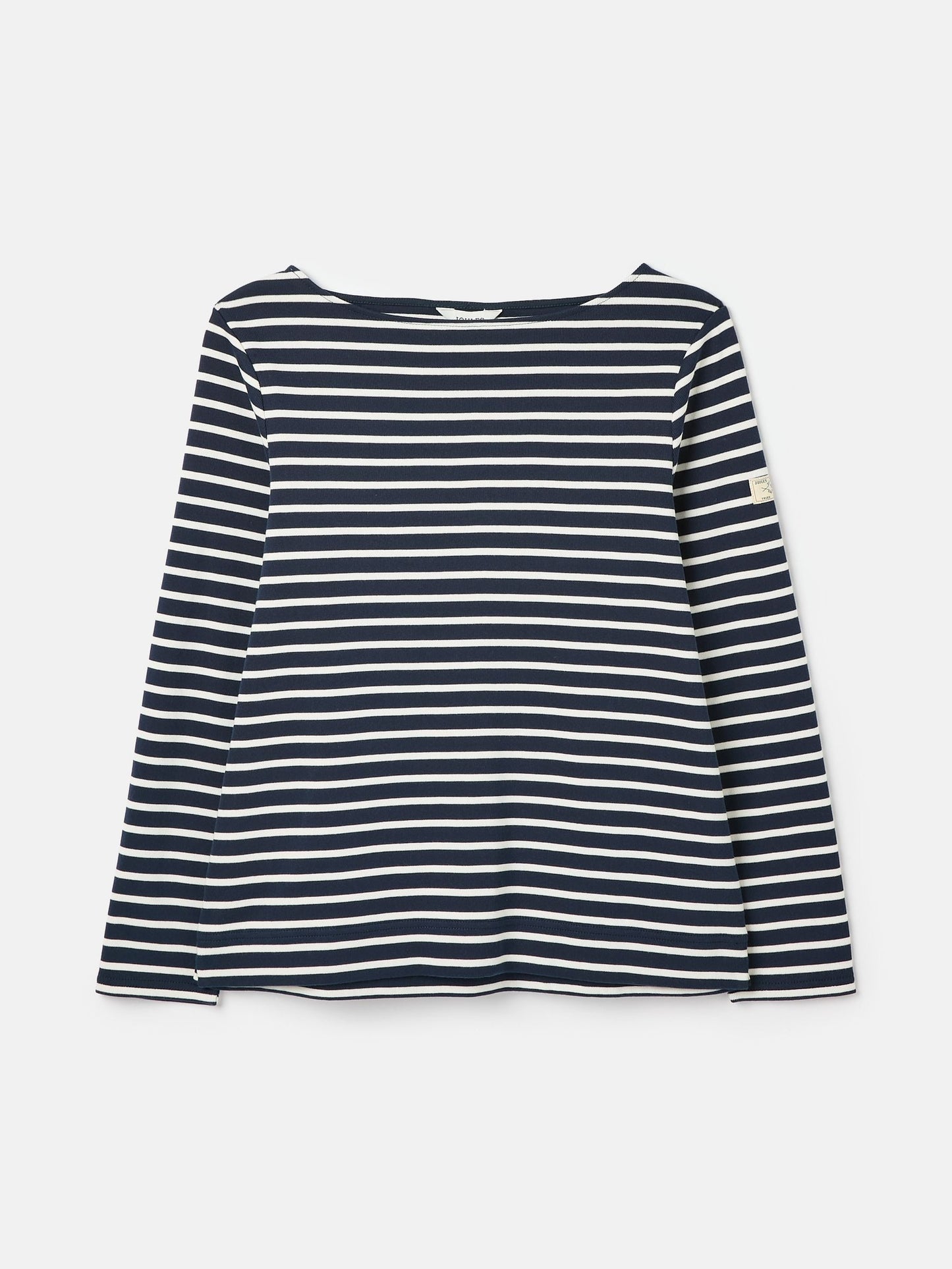 New Harbour Navy & White Striped Boat Neck Breton Top