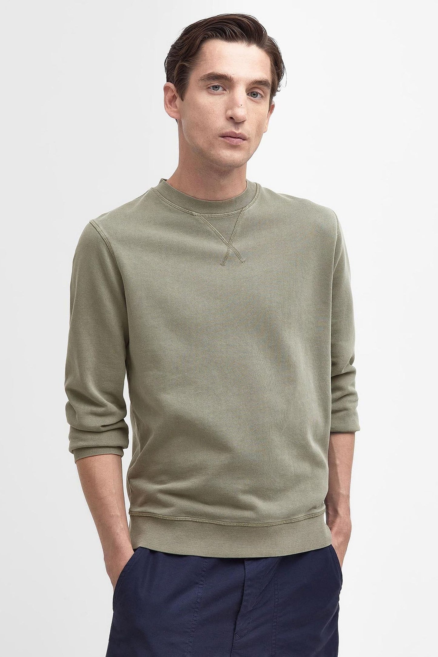 Atherton Crew Jumper - Agave Green