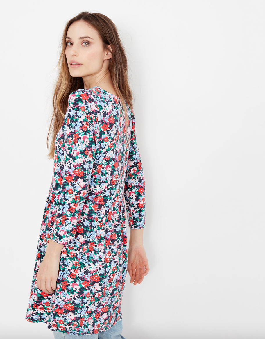 Joules - Women's Erin Floral V Neck Jersey Tunic