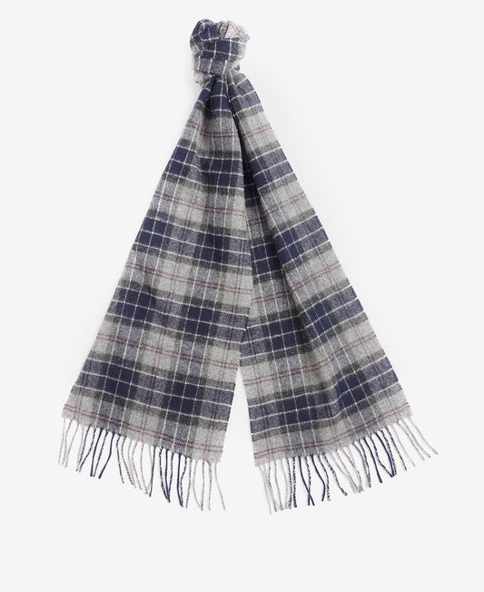 Barbour Tartan Lambswool Scarf - Black Slate Tartan