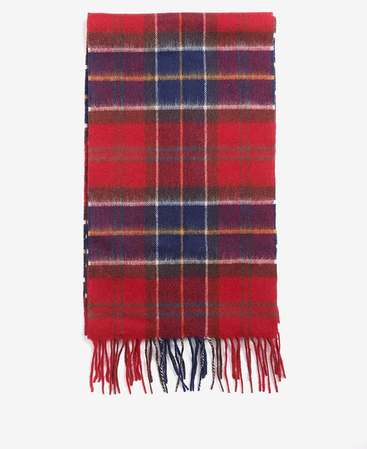 Wool Cashmere Tartan Scarf - Red Tartan