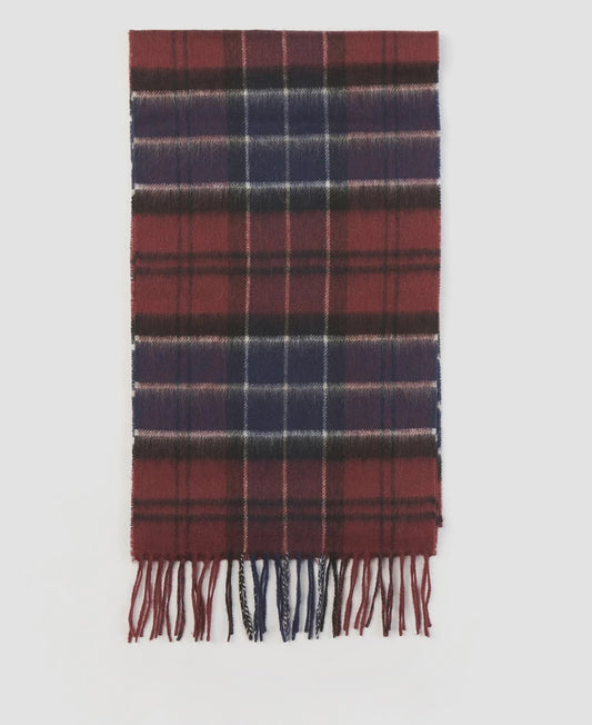 Wool Cashmere Tartan Scarf - Cordovan