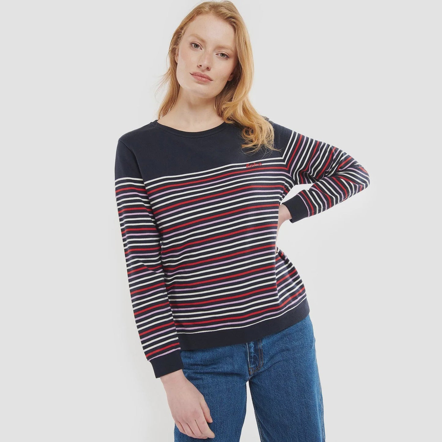 Women's Brad Stripe Overlayer - Navy