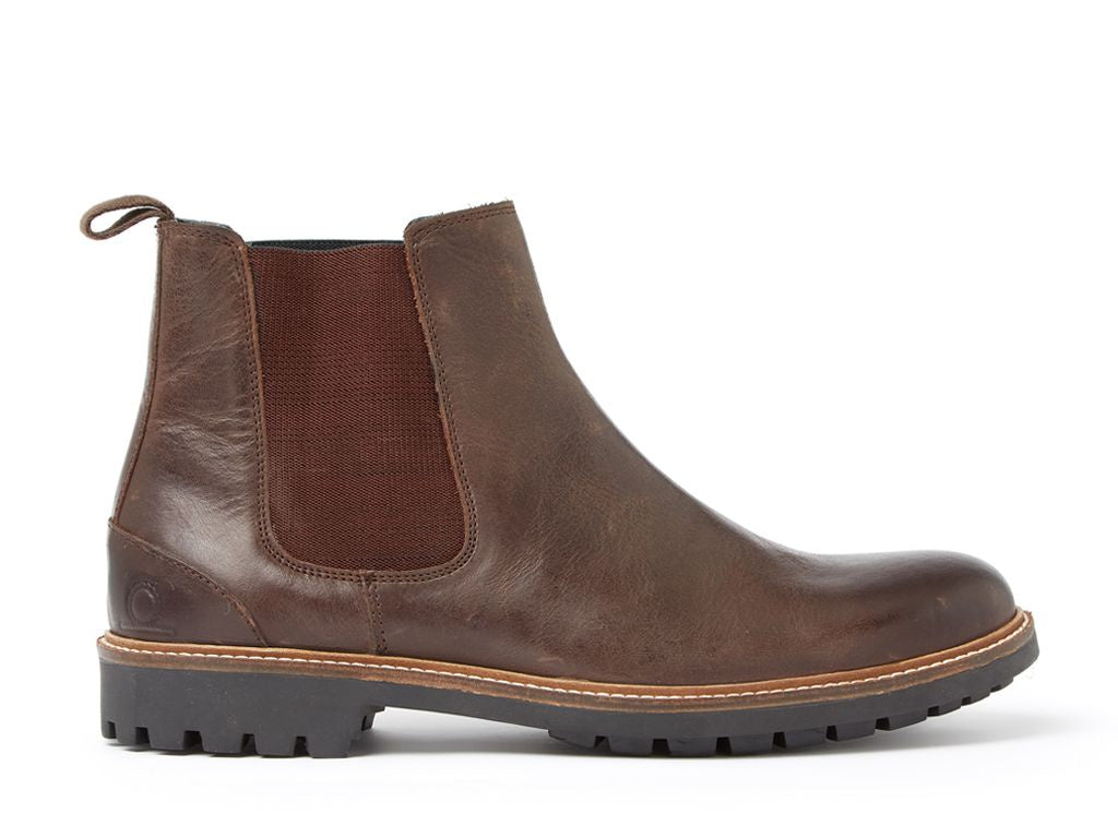 Chirk Premium Leather Chelsea Boots - Dark Tan