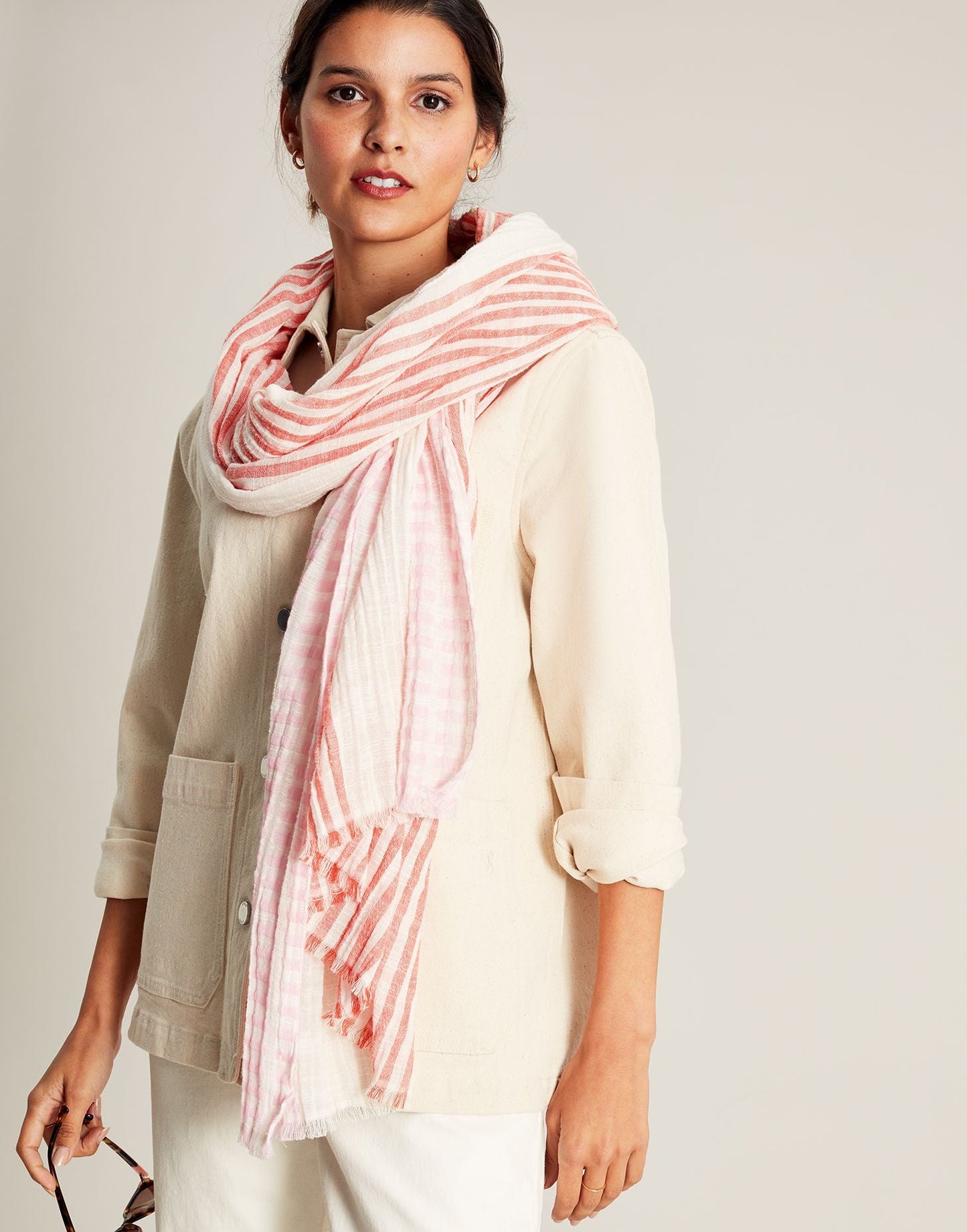 Orla Texture Scarf - Multi Pink