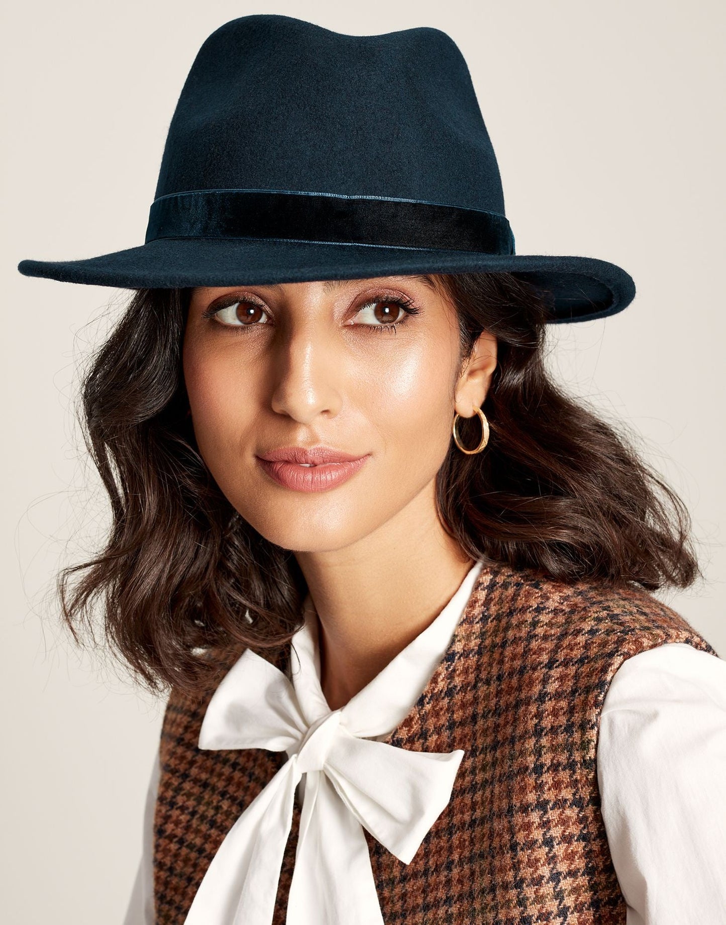 Maude Fedora Hat - Navy