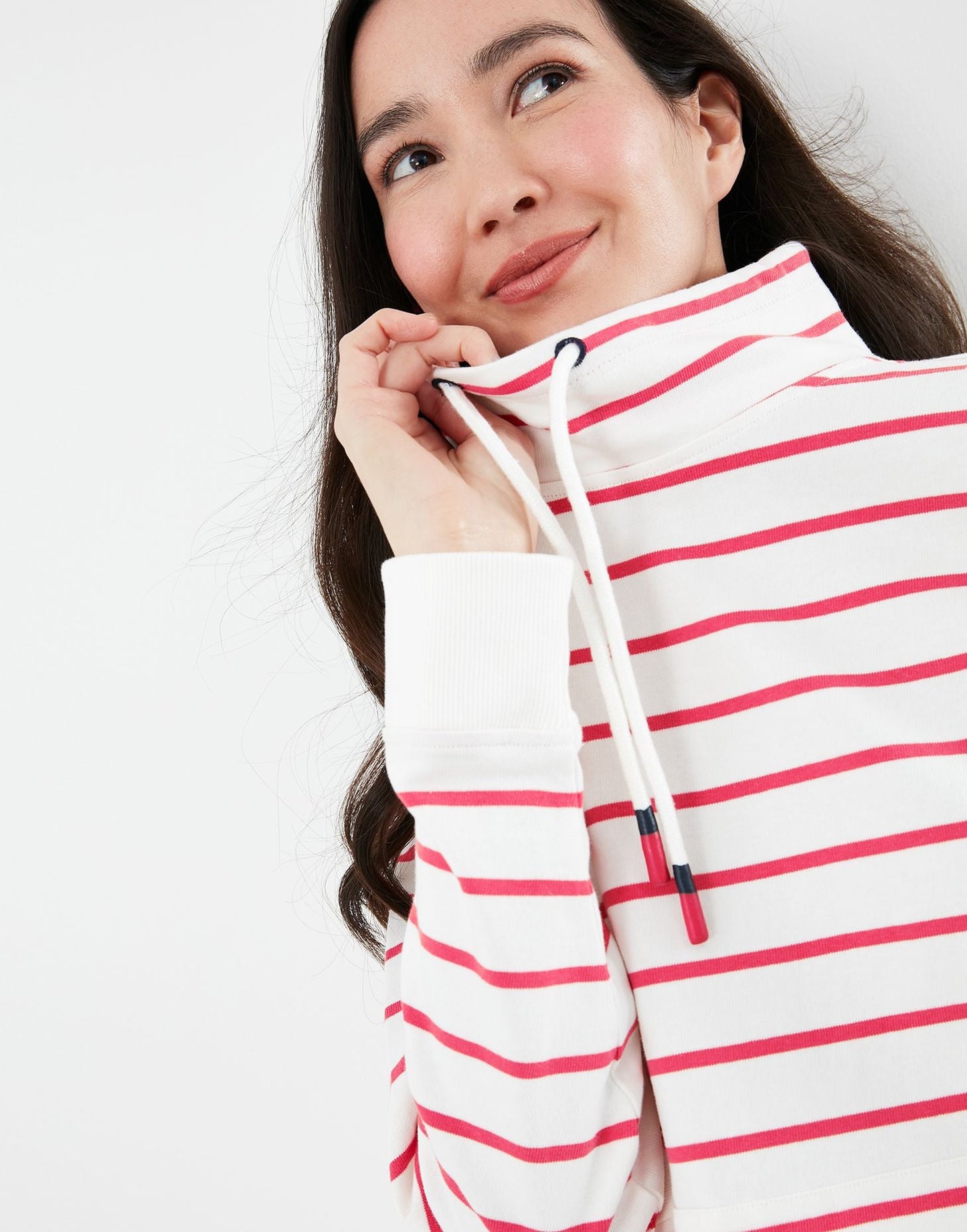 Harlton Stripe Funnel Neck Sweatshirt