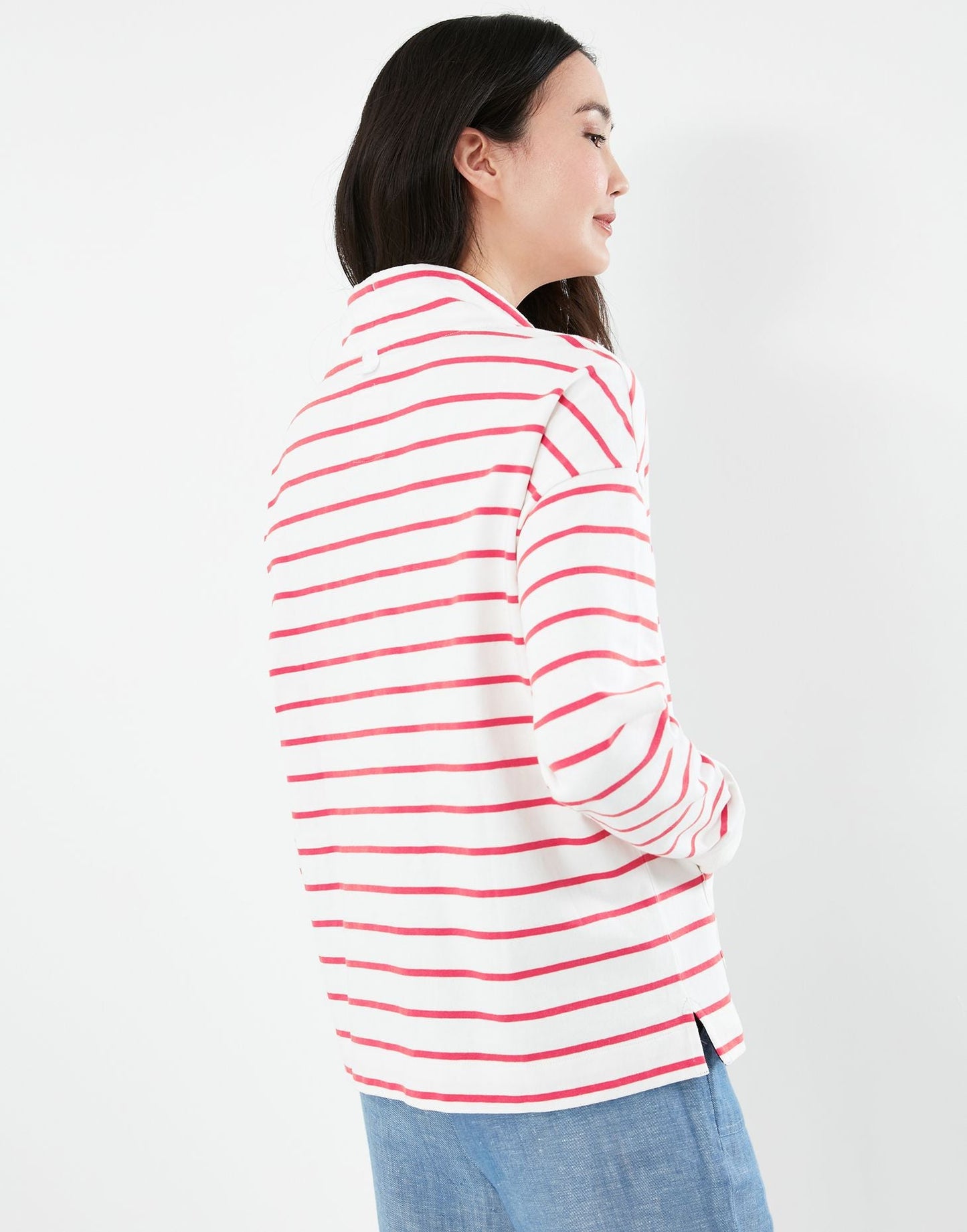 Harlton Stripe Funnel Neck Sweatshirt