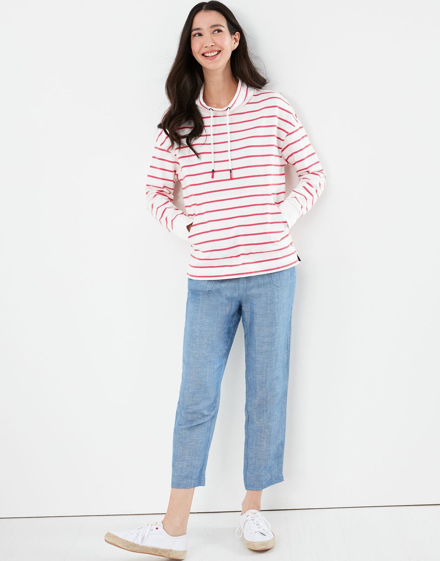 Harlton Stripe Funnel Neck Sweatshirt