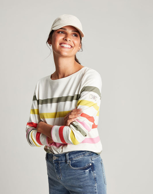 Harbour Stripe Long Sleeve Jersey Top - Multi Stripe