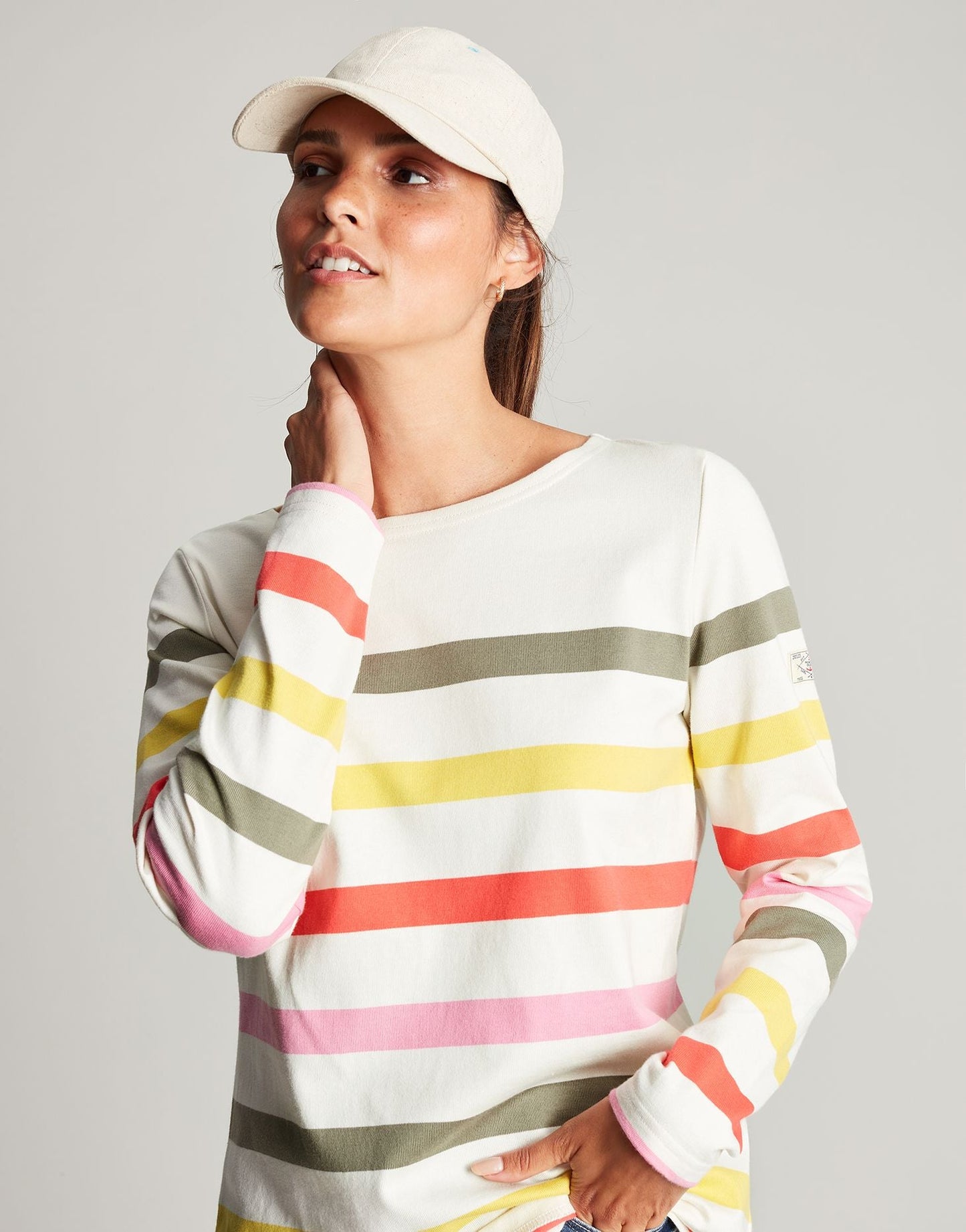 Harbour Stripe Long Sleeve Jersey Top - Multi Stripe