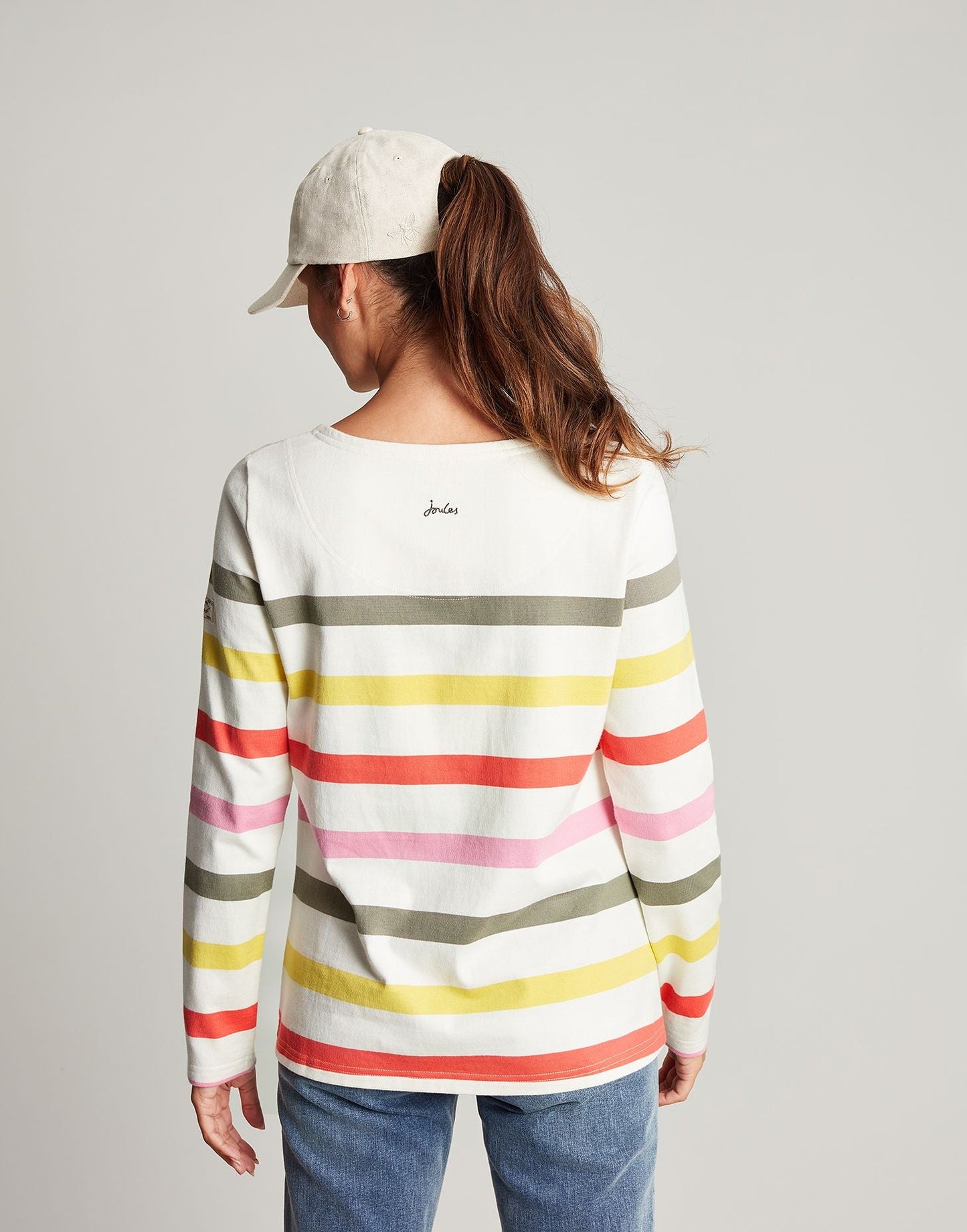 Harbour Stripe Long Sleeve Jersey Top - Multi Stripe