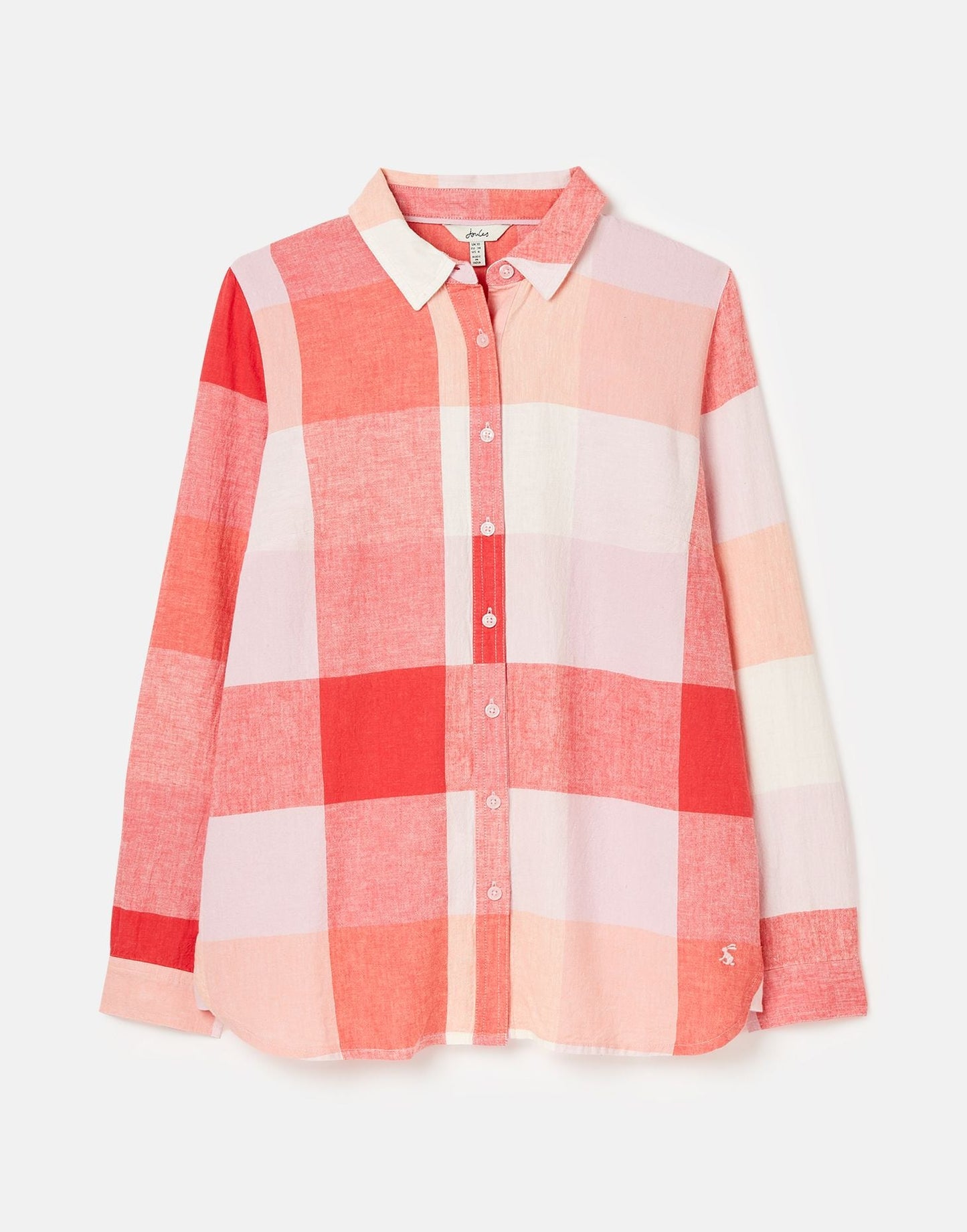 Lorena Longline Woven Shirt - Pink Check